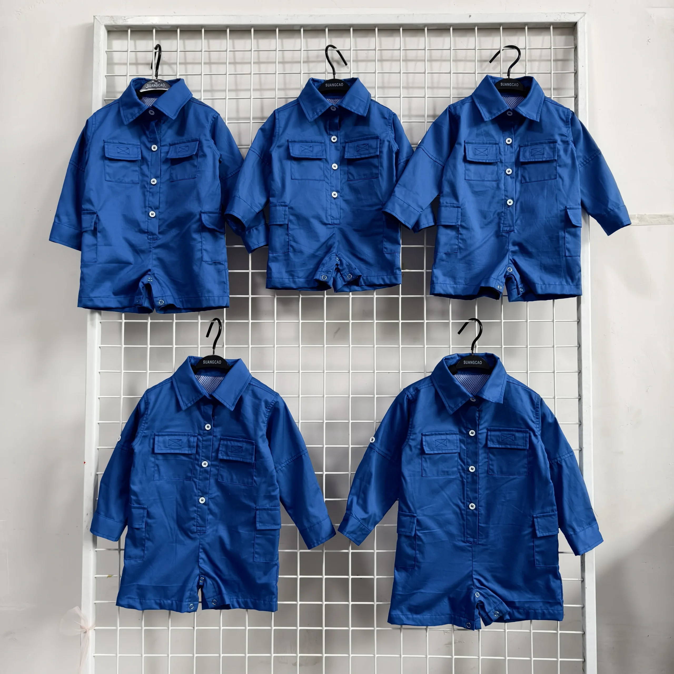 Hot Sell Baby Clothing Newborn Long Sleeve Collared Romper Jumpsuit Plaid Button Down Bodysuit Summer Outfit - Image 3