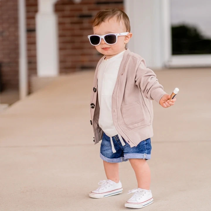 Casual Baby Boys Girls Knitted Cardigan Spring Fall Long Sleeve V-neck Button Coat Winter Outwear with Pockets - Image 6