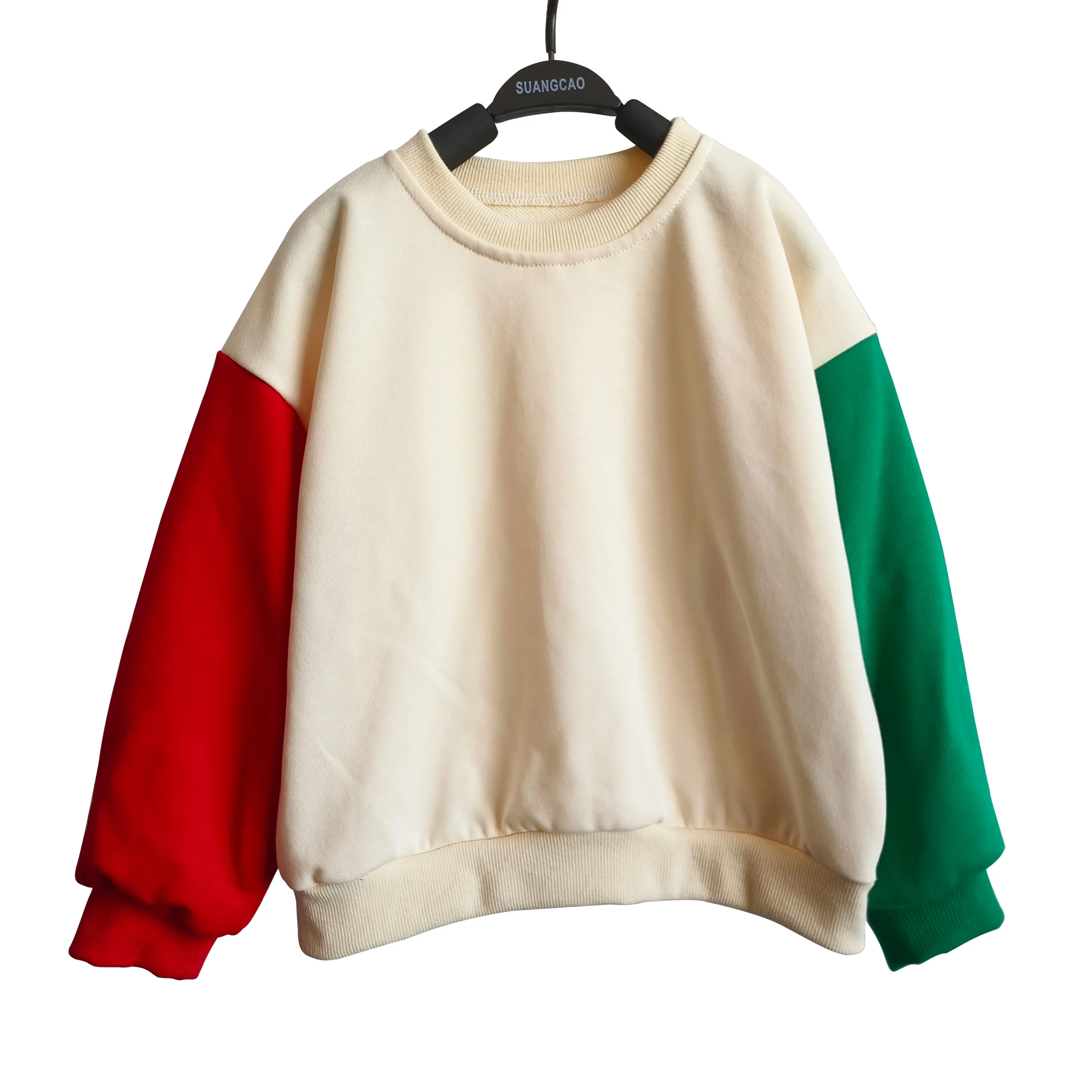 Custom Toddler Christmas Red Green Sleeve Crewneck Kids Boys Girls Sweatershirt Baby Holiday Casual Cute Pullover - Image 2