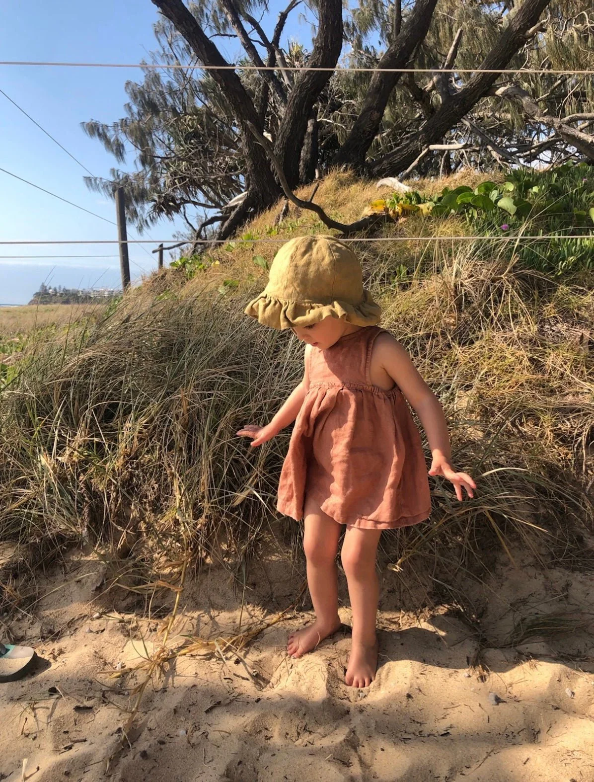 Cute Princess Sun Dress Baby Girl Cotton Linen Bloomer 2 Pieces Button Dress Set Baby Summer Clothes - Image 3