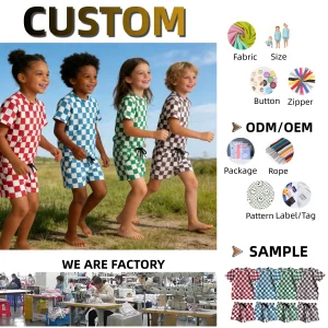 Children's Summer Short Set Printed Sweatshirt Children's  Suit  Summer Set  95% Cotton and 5% Spandex Fabric Baby Suit for 0-8T