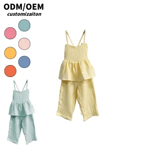 Hot Sale Trendy Crepe Jumpsuit Soft and Breathable Kids' Fashionable Close-Fitting Baby Rompers Cool and Stylish
