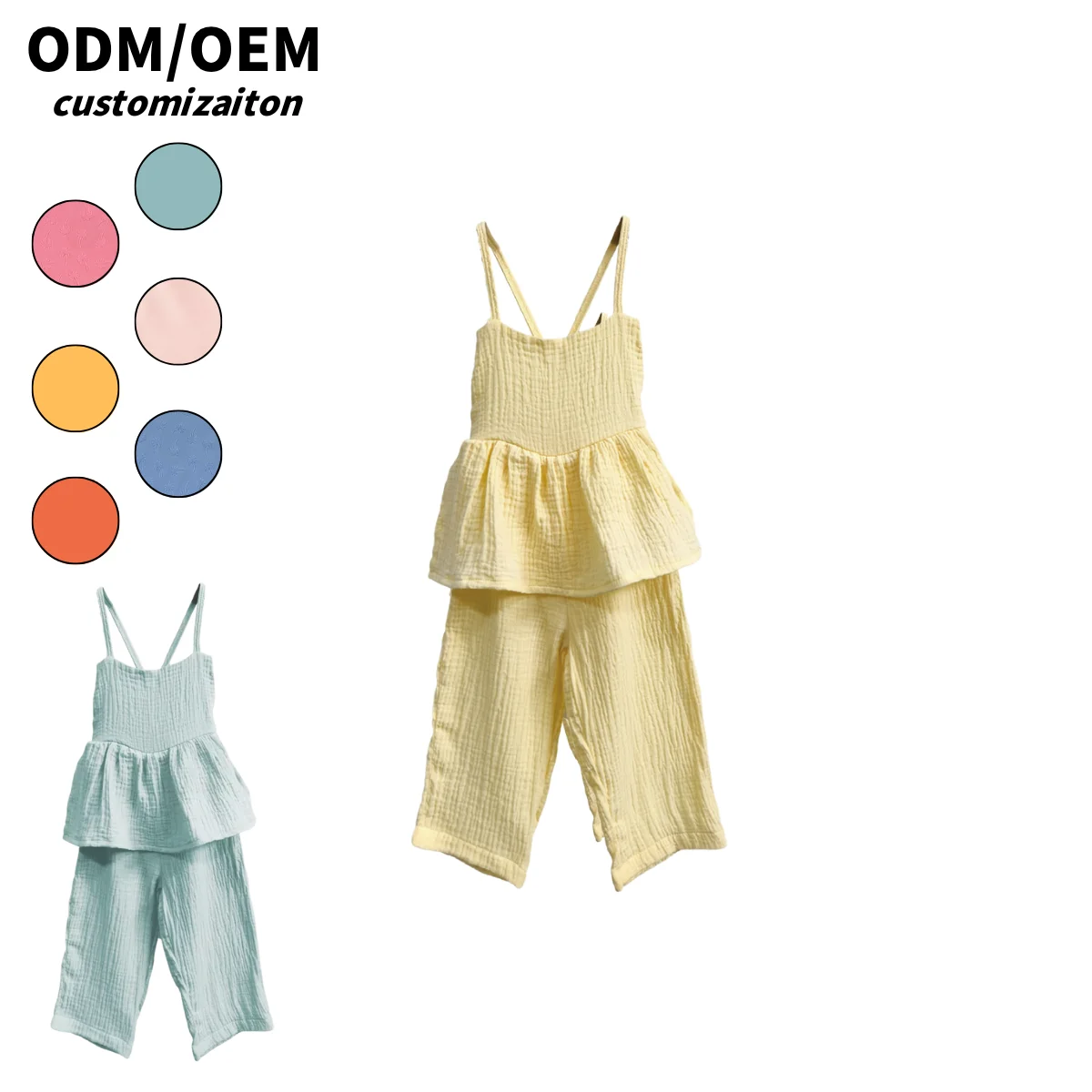 Hot Sale Trendy Crepe Jumpsuit Soft and Breathable Kids' Fashionable Close-Fitting Baby Rompers Cool and Stylish