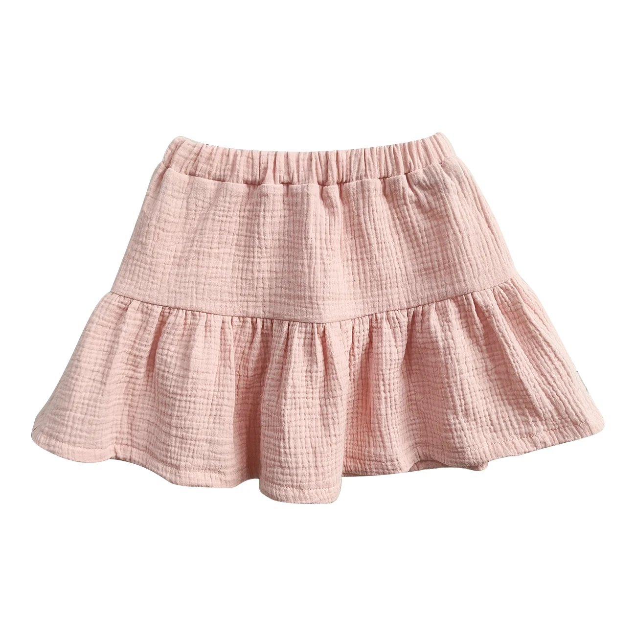 Hot Sell Baby Girls Crape Skirt High Waist Fashion Children Solid Color Skirts