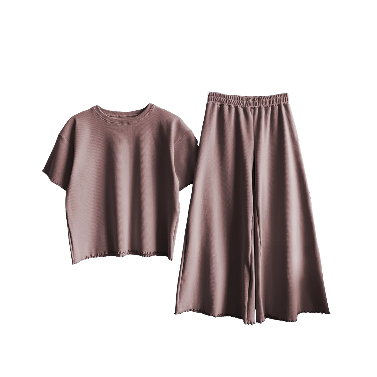 Customized Summer Sporty Casual Ribbed Suit 2pcs Cool Breathable Kids Clothing Set Dynamically Designed - Image 3