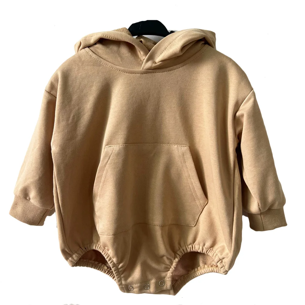 Baby Hooded Sweatshirt Long Sleeve Oversized Kids French Terry Bear Ear Onesie Hoodie with Pocket - Image 5
