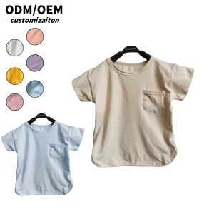 Lightweight and Fashionable Trendy Knitted Cotton T-Shirt for Kids New Short-Sleeved Close-Fitting Design Baby T-Shirts