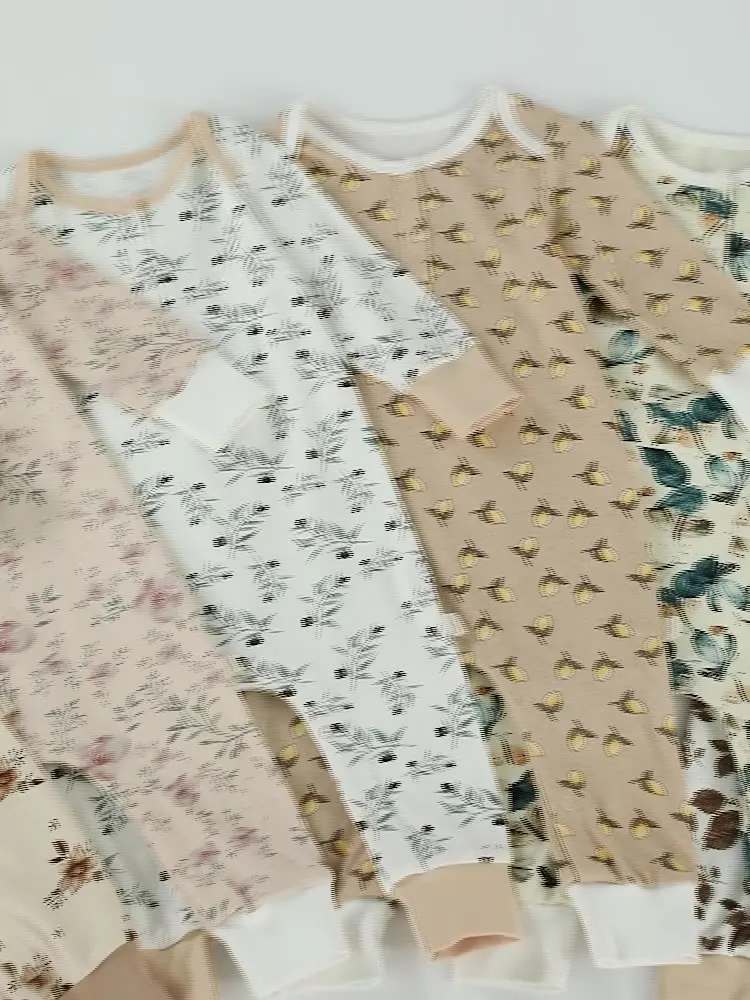 Ins Newborn Baby Girl Floral Print Long Sleeve Romper Sweet Cotton Lap Shoulder Spring Infant Jumpsuit - Image 6