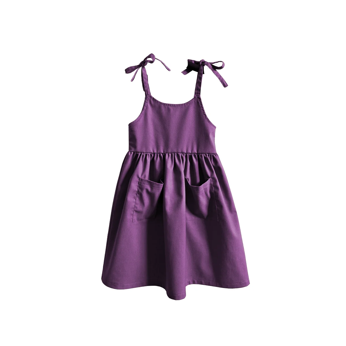 Summer Girls' Short Dresses Lively Cute and Fashionable Cotton and Linen Doll-Style Short Skirts - Image 5