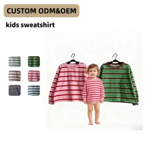 High Sale Custom Oversize Kids Clothing Casual and Comfortable Knit Cotton Pullover Shirts for Baby Boys and Girls