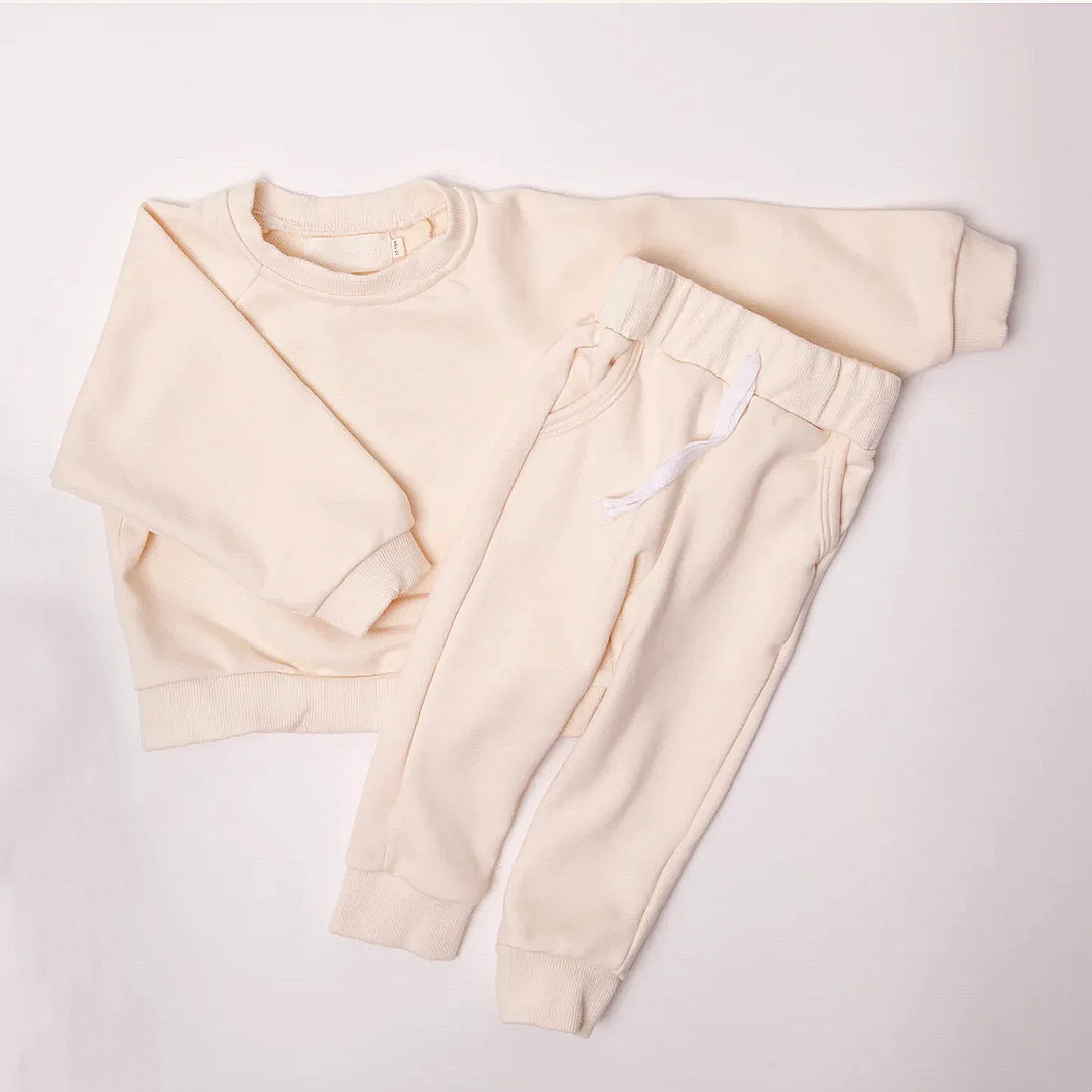 Ready to Ship Boys Girls Sweatshirt and Pants French Terry Casual Jogger Pullover Baby Clothing Set - Image 4