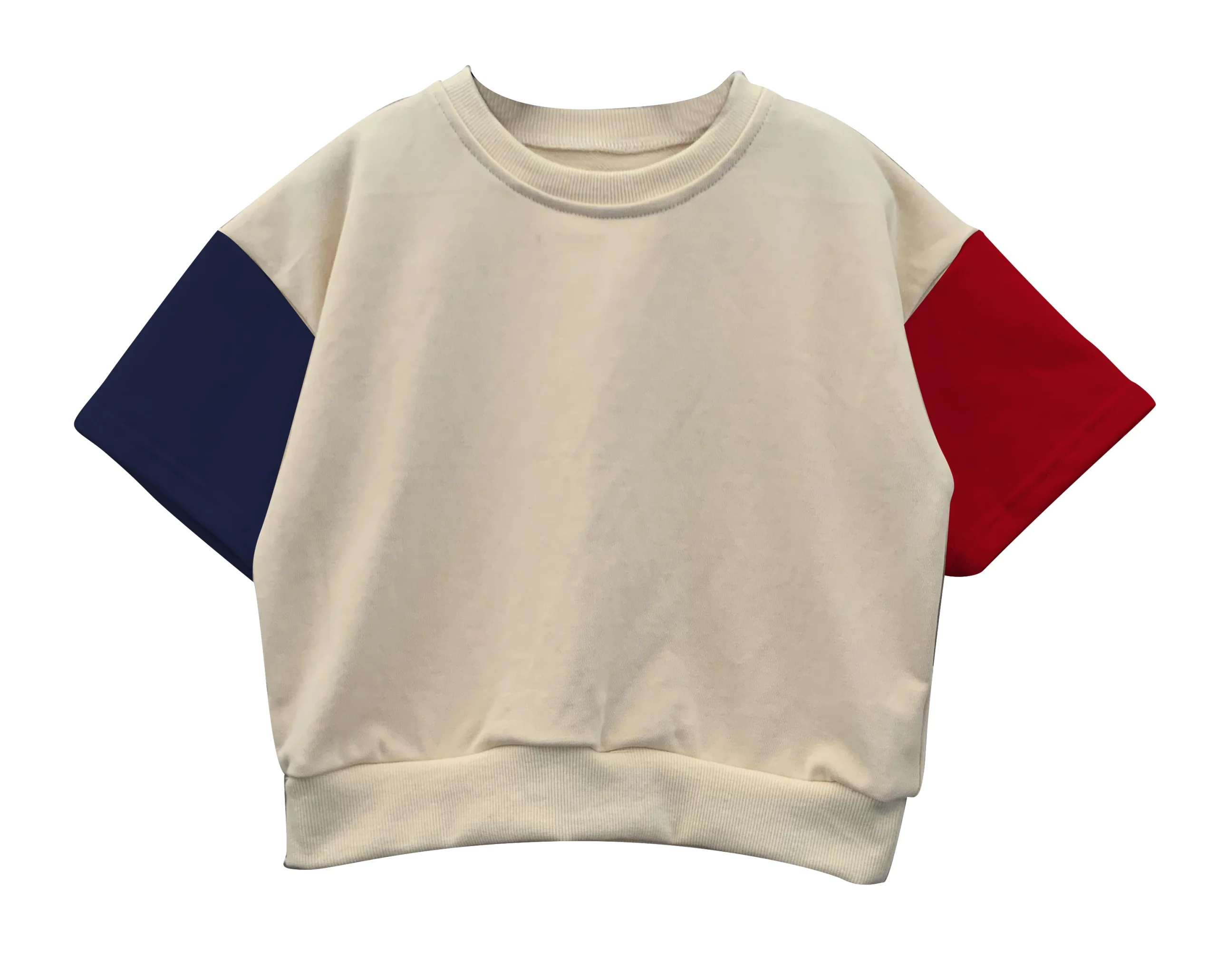 Cotton Pullover Sweatshirt for Boys Casual Style Short Sleeve French Terry Plus Size Wholesale for Toddler and Baby - Image 2