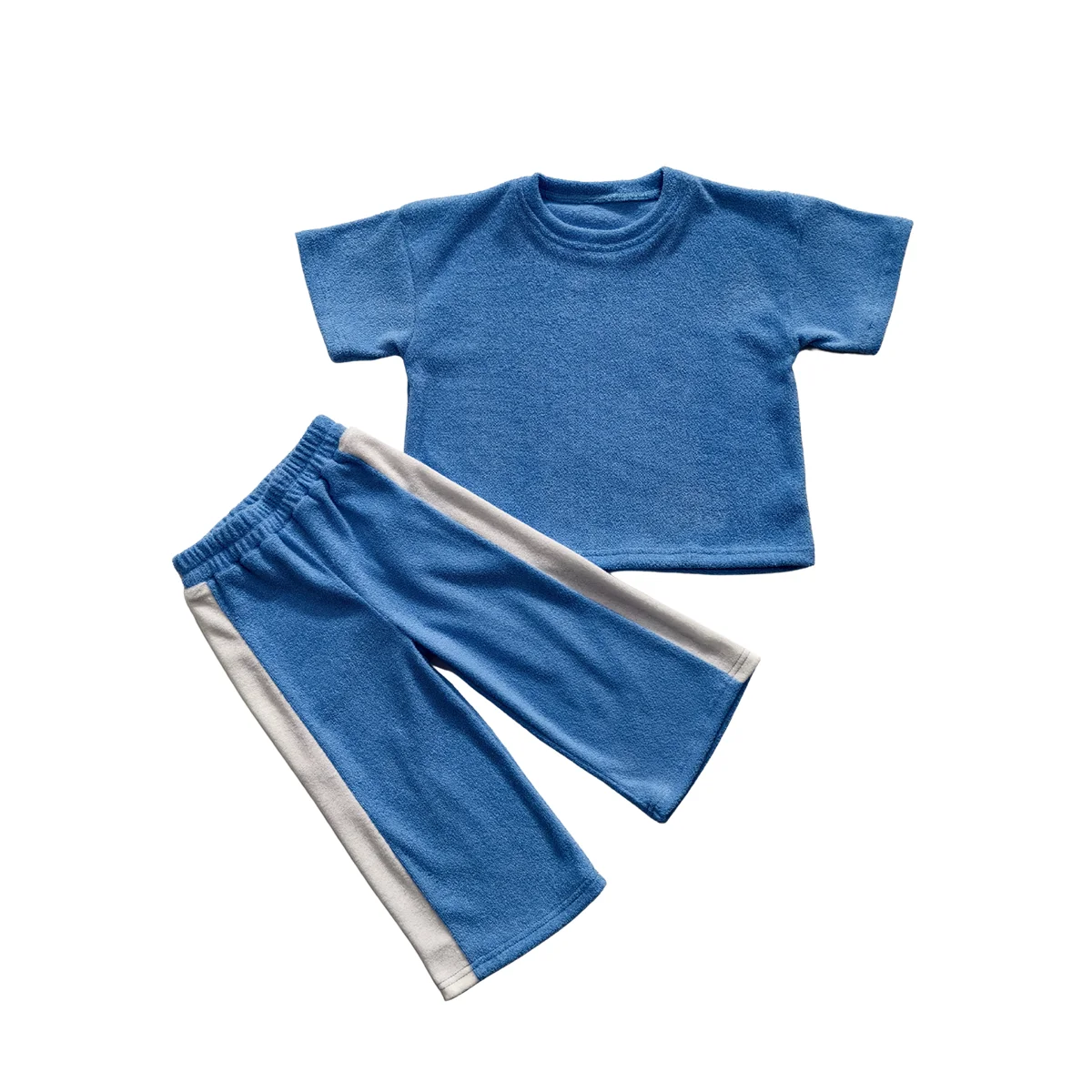 Summer Kids Short Sporty Casual Sweat-absorbing and Washable Fashionable and Trendy Towel Cloth Set - Image 2