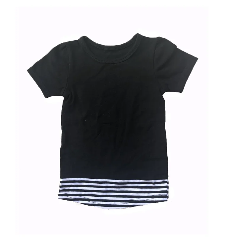 Kids New Pattern T-shirts Grey and Black Striped Cotton Baby Boy Tshirts Summer Top Design Children Blouse Tops - Image 3