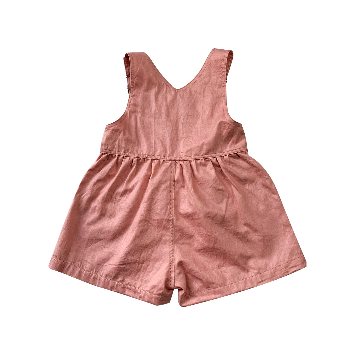 Baby Corduroy Overalls Summer Sleeveless Romper Kids Square Neck Dungarees Toddler Overall Shorts - Image 6