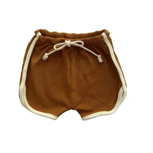 Infant Toddler Baby Striped Ribbed Casual Shorts Boutique Drawstring Summer Boys Girls Bloomer Shorts