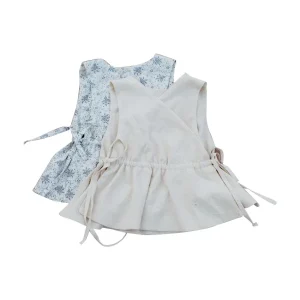 New Arrival Kids Clothes Sleeveless Baby Girls Shirts Baby Tied Top Gril Ruffle Boy Girl Sewing Pattern Baby Toddler Kids Top