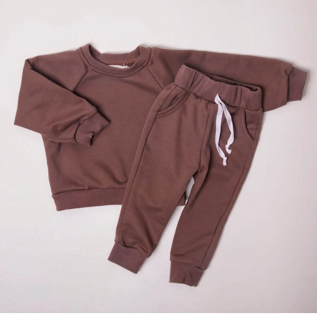 Ready to Ship Boys Girls Sweatshirt and Pants French Terry Casual Jogger Pullover Baby Clothing Set - Image 6