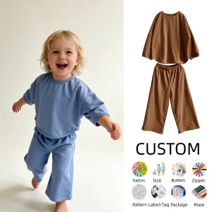 OEM Kids Clothes Set 2 Piece Girls Clothes Outfits Sweatsuit Sets Oversized Sweatshirt Fall Winter Clothing