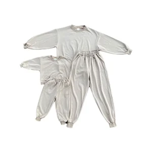 Custom Quality Family Matching Outfit Sets Soft French Terry Mommy and Me Long Sleeves Casual  Jogger  Lounge Set