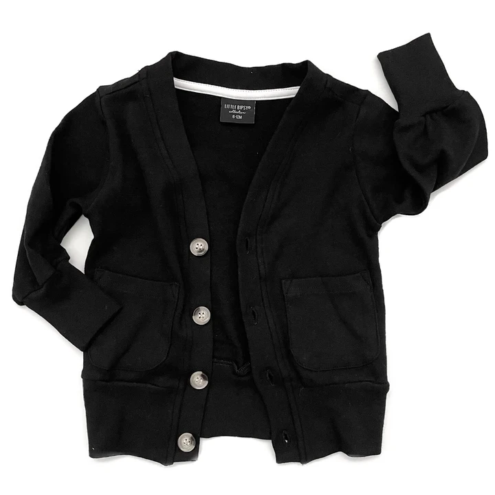 Casual Baby Boys Girls Knitted Cardigan Spring Fall Long Sleeve V-neck Button Coat Winter Outwear with Pockets - Image 3