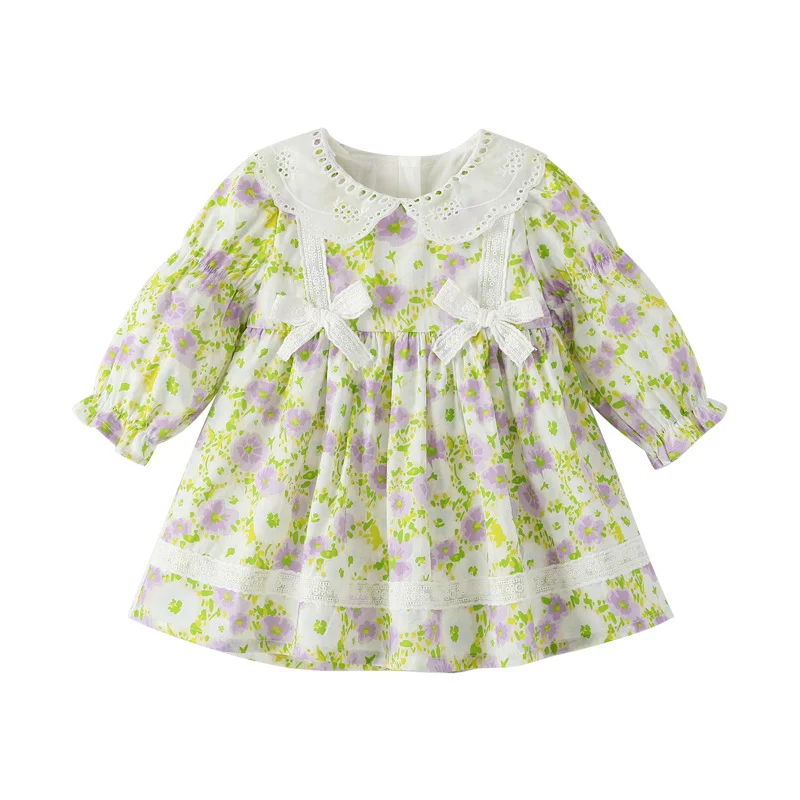 Customized Long-Style Cotton Dress for Kids Sweet and Cute Design with Lively and Light Feel Full of Vitality Charm for Girls - Image 4