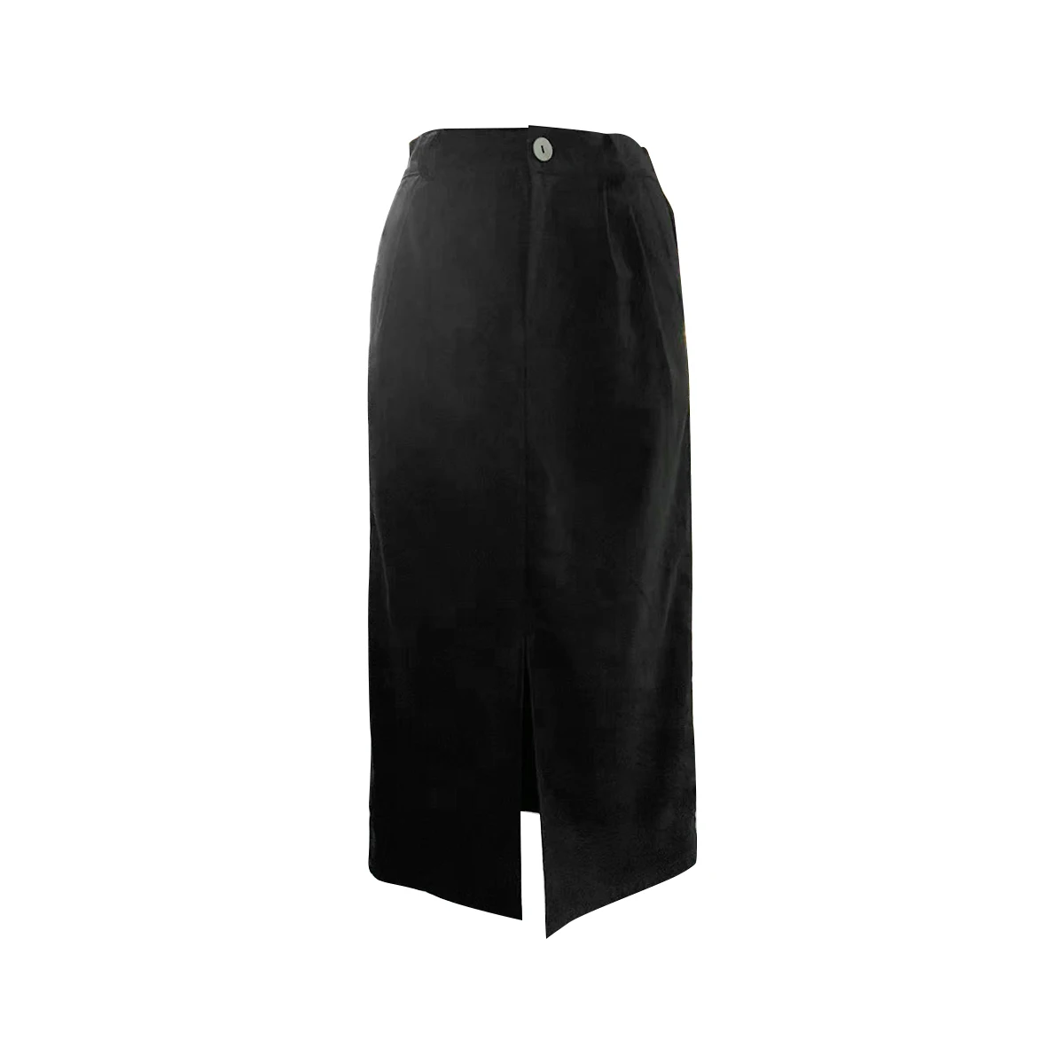 High Quality Black Cotton and Linen+lining Summer Skirt Length Casual Women's Half Length Skirt