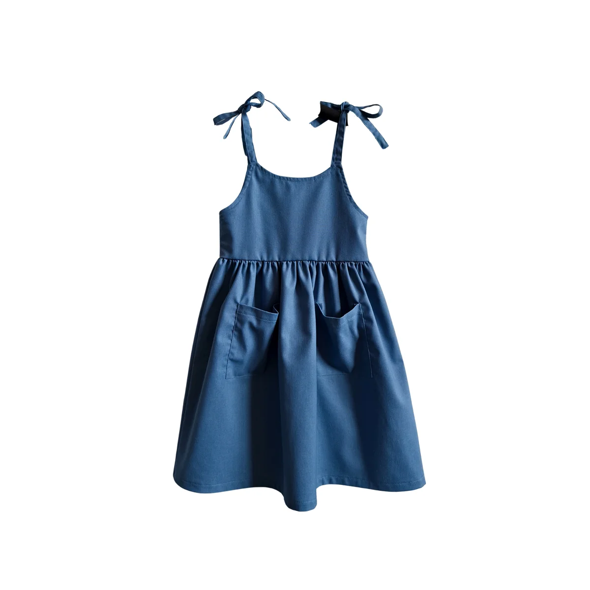 Summer Girls' Short Dresses Lively Cute and Fashionable Cotton and Linen Doll-Style Short Skirts - Image 2