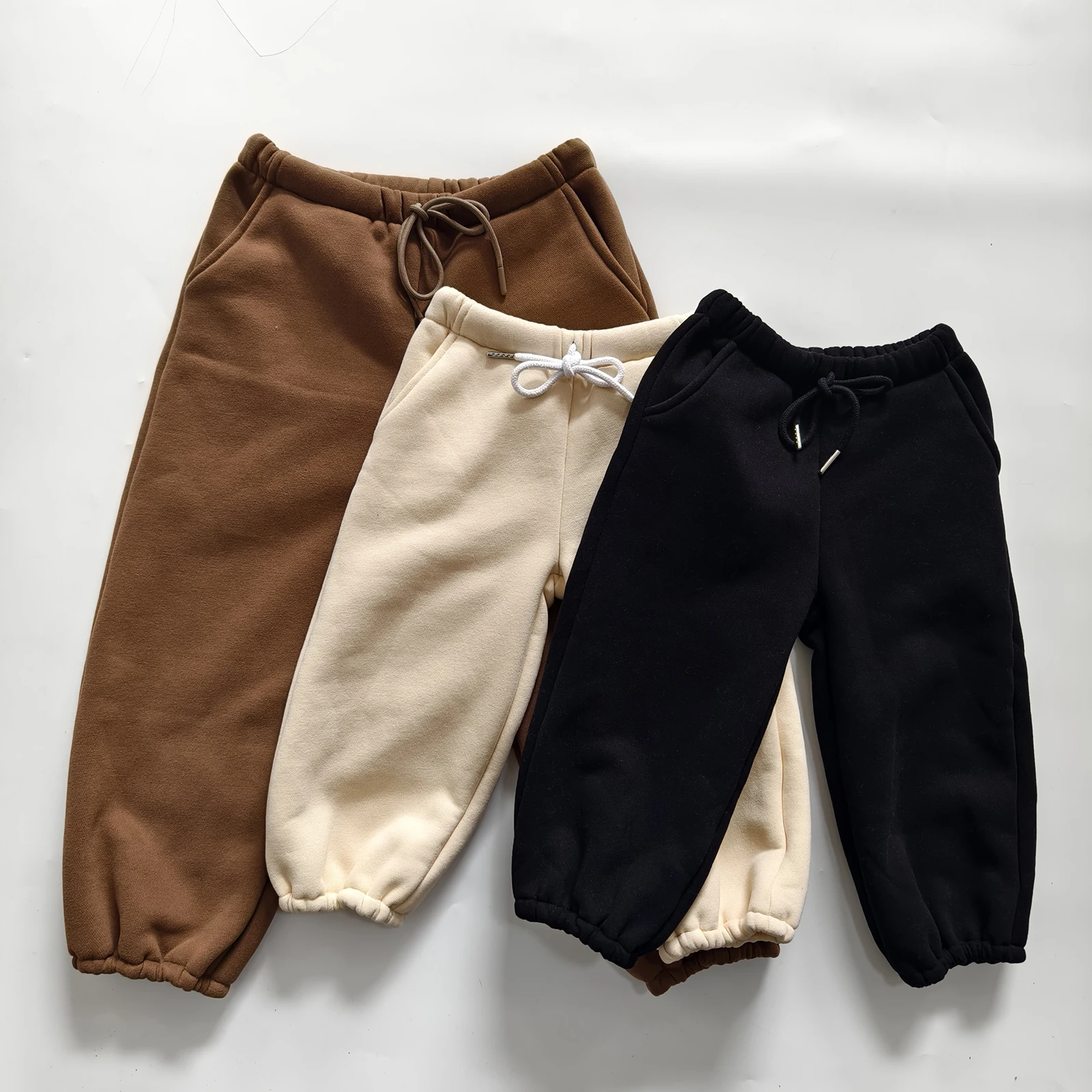 Winter Unisex Baby Toddler Fleece Tracksuit Sets Sweatshirt 2 Pcs Jogger Sets Kids Clothes Set - Image 3