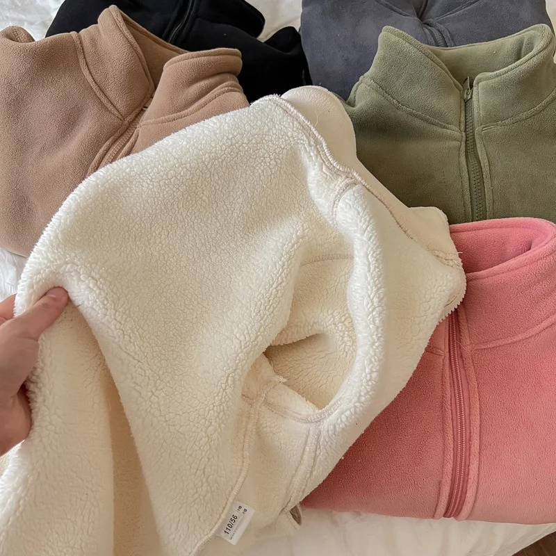 RTS Kids Winter Coat Polar Fleece Warm High Collar Zipper Jacket - Image 5