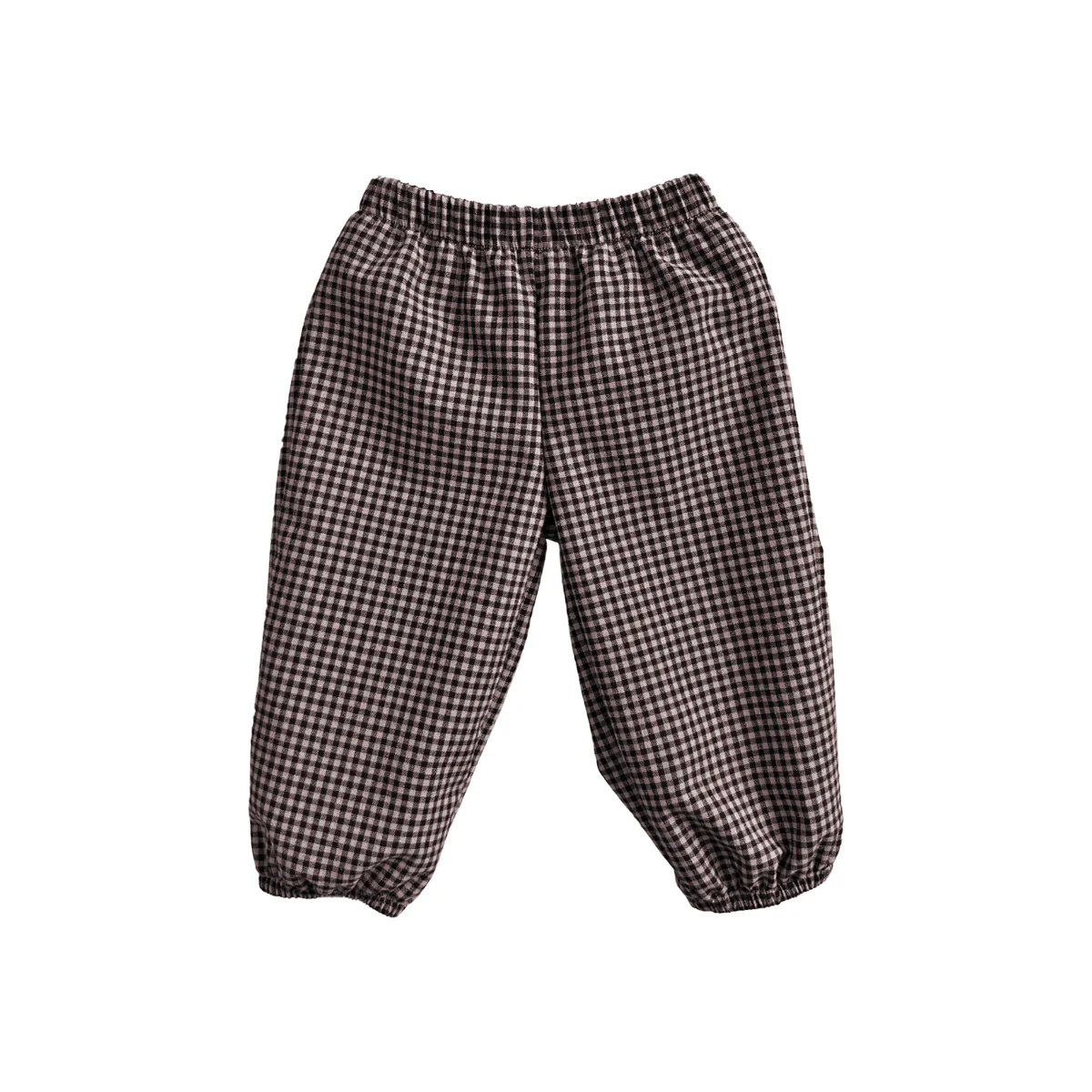 Hot Selling Unisex Linen Cotton Pants Custom Color Casual Straight Pants with Plaid Pattern for Spring - Image 4