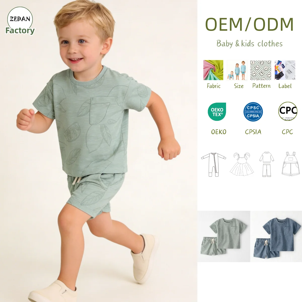 Summer Baby Set Clothing Children's Two-piece Set Children's Printed Suit Set Kids Clothes Set Baby Pullover Set for 0-8T