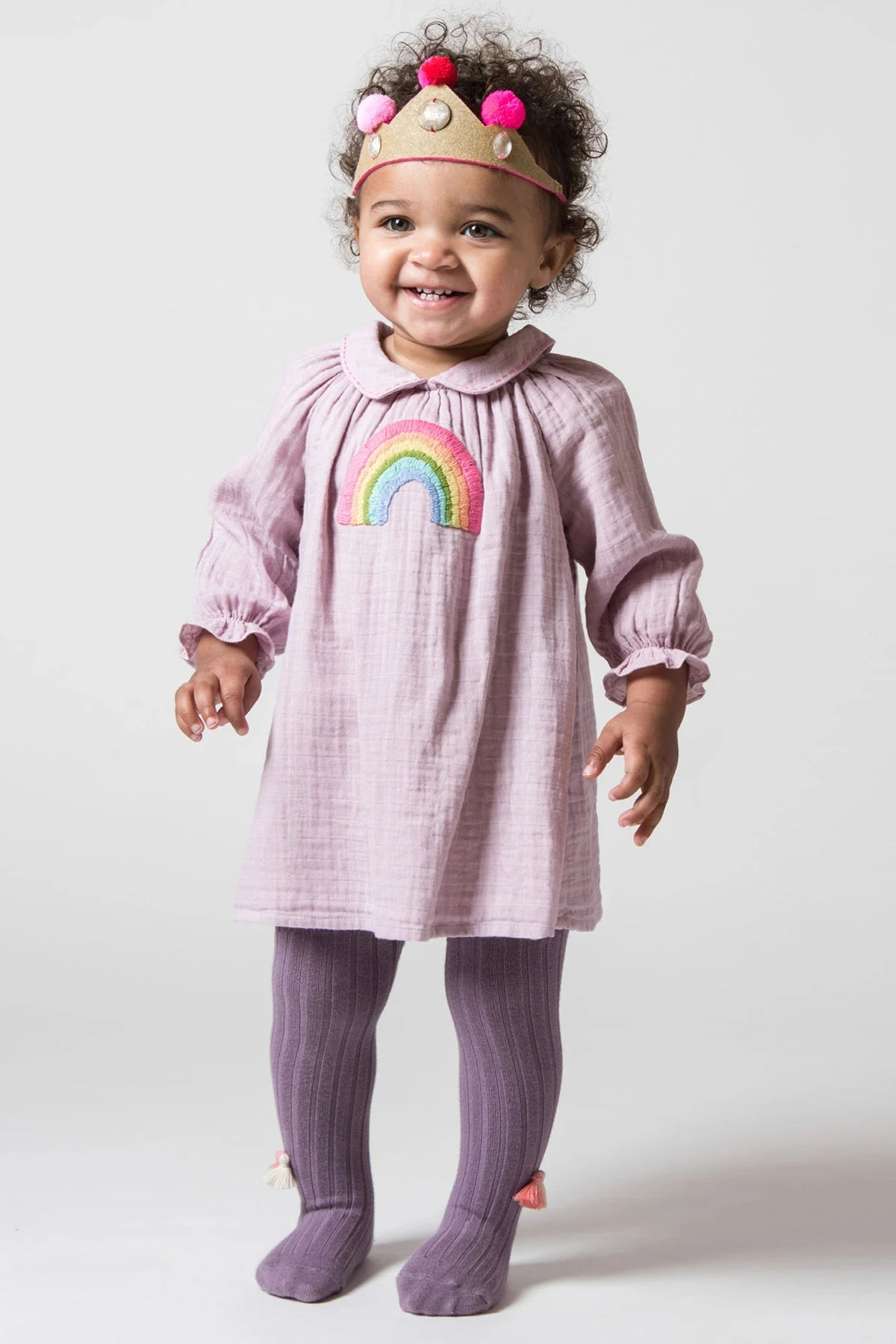 Fashion Toddler Girl Vintage Linen Floral Dress Baby Girls French Style Puff Sleeve Tunic Dress - Image 6