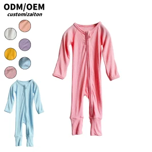 New Lightweight Energetic Bamboo Fiber Pajamas for Kids Long-Style Baby Rompers Personalized Bright and Fashionable Trendy