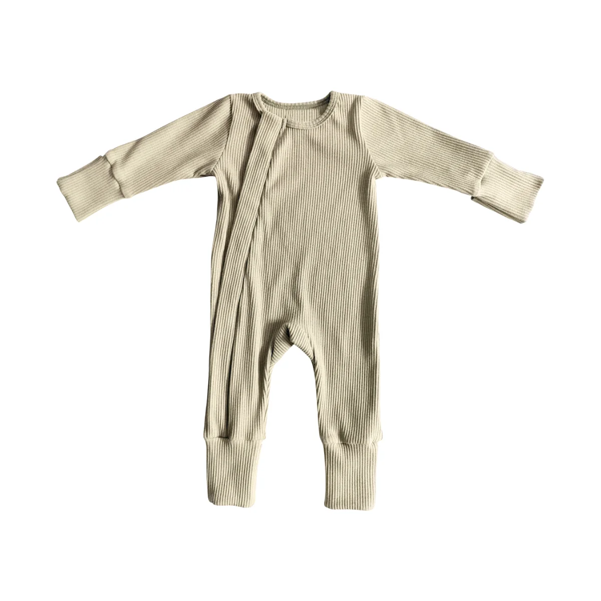New Kids' Long-Style Ribbed Pajamas Lively and Light Full of Vitality and Liveliness Cute and Adorable Baby Rompers - Image 3