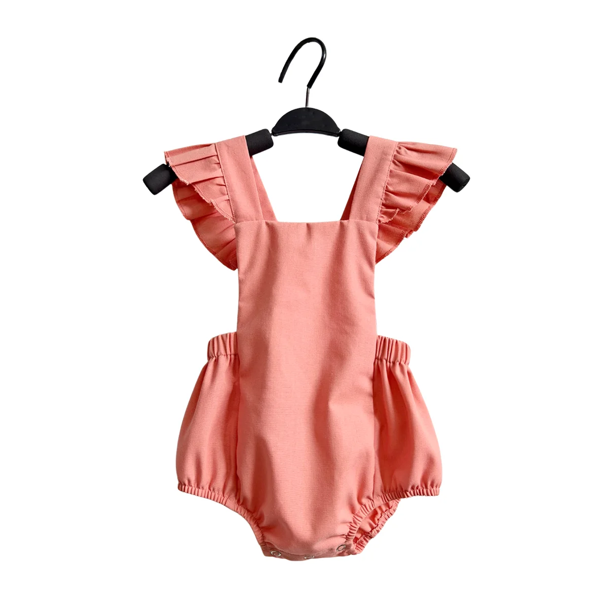 Customized Cotton Linen Kids' Short-Style Rompers Unique Bright Designs Trendy Lively Style for Babies - Image 2