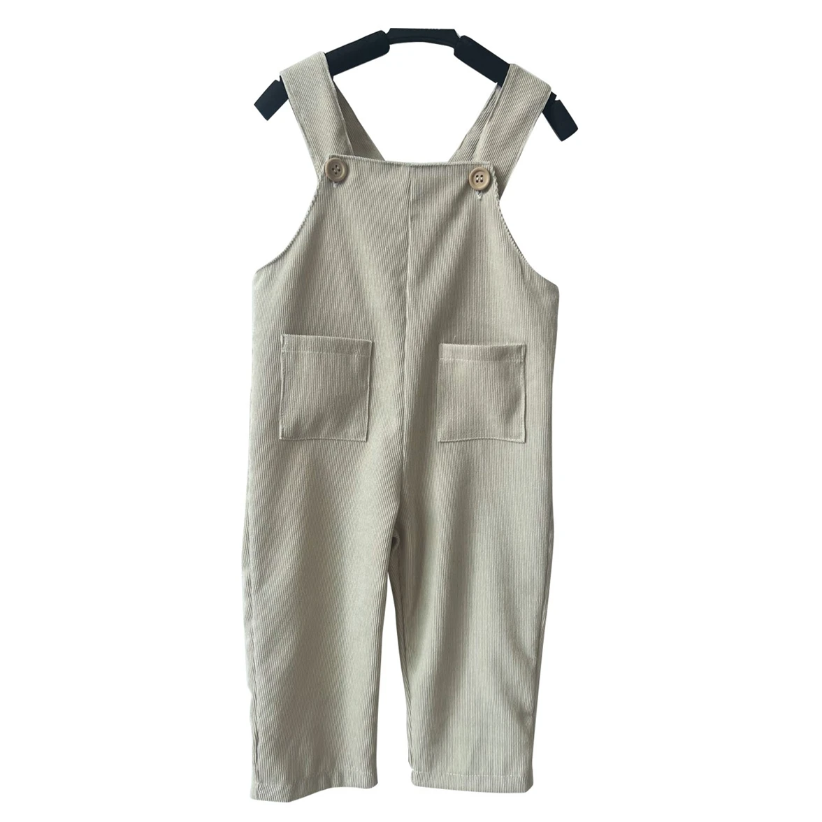 Customized Fashion Toddler Unisex Corduroy Overalls Baby Kids Suspender Pants with Pockets - Image 3