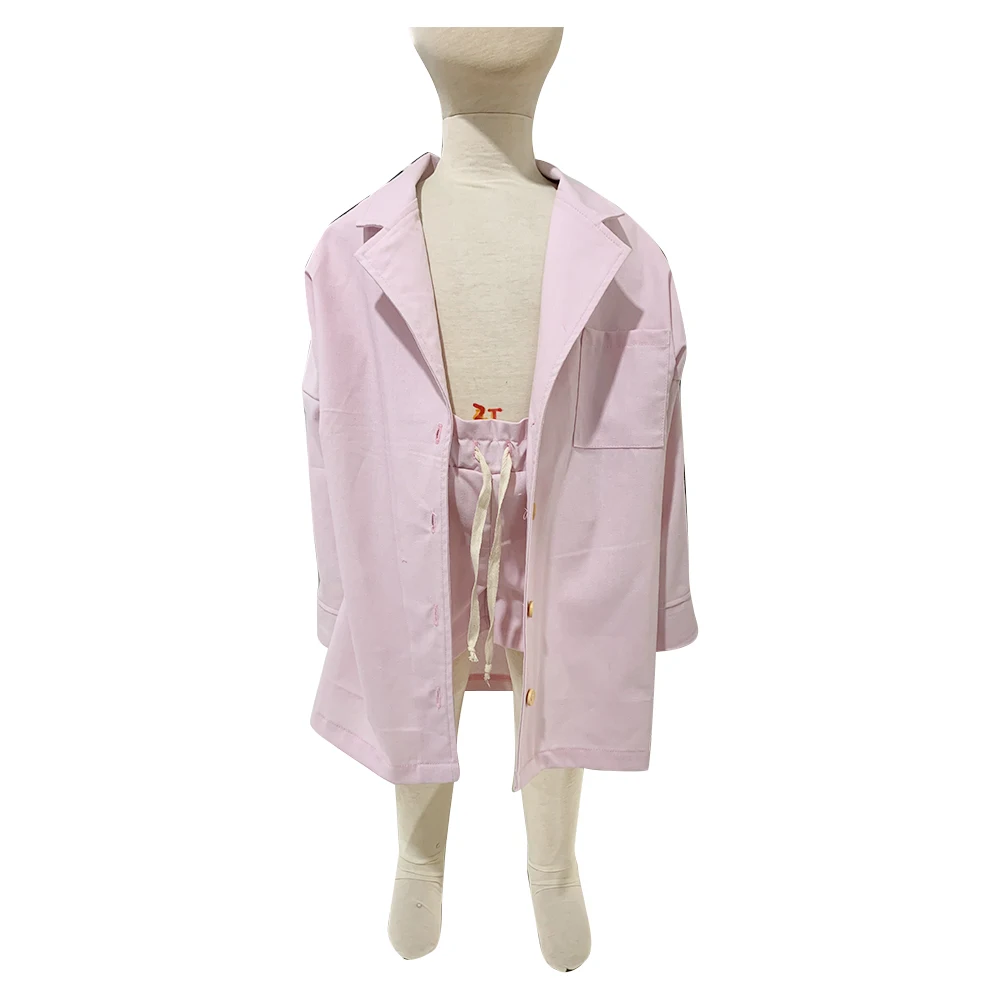 2024 Custom Summer 100%cotton Striped Baby Toddler Clothes Set Short Sleeve Shirt with Pants Set - Image 6