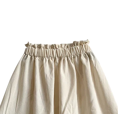 Custom Solid Color Cotton Linen Summer Skirt Length Casual Kids Baby Girls Half Length Skirt - Image 5