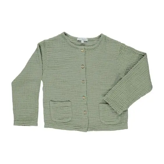 Baby Kid Long Sleeve Spring Fall Blouse Tshirt with Pocket 2024 Toddler Boys Button up Muslin Retro Shirt - Image 5