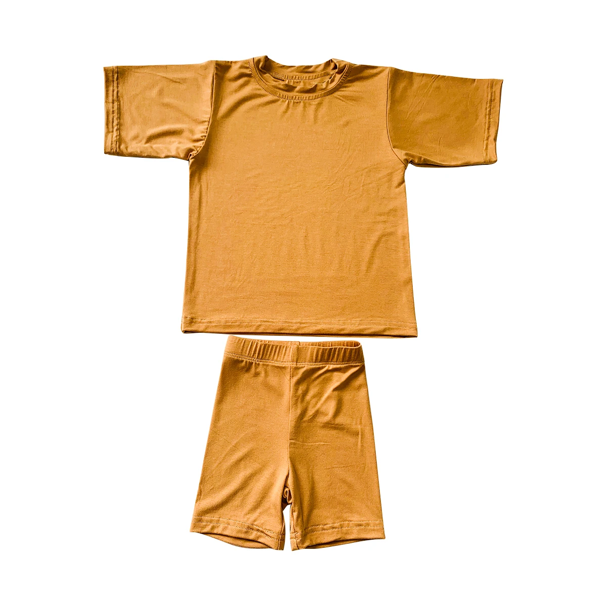 The Newest Hot Selling Bamboo Summer Set Casual Style Short Sleeve Two Pieces Baby Girls and Boys Clothing - Image 4