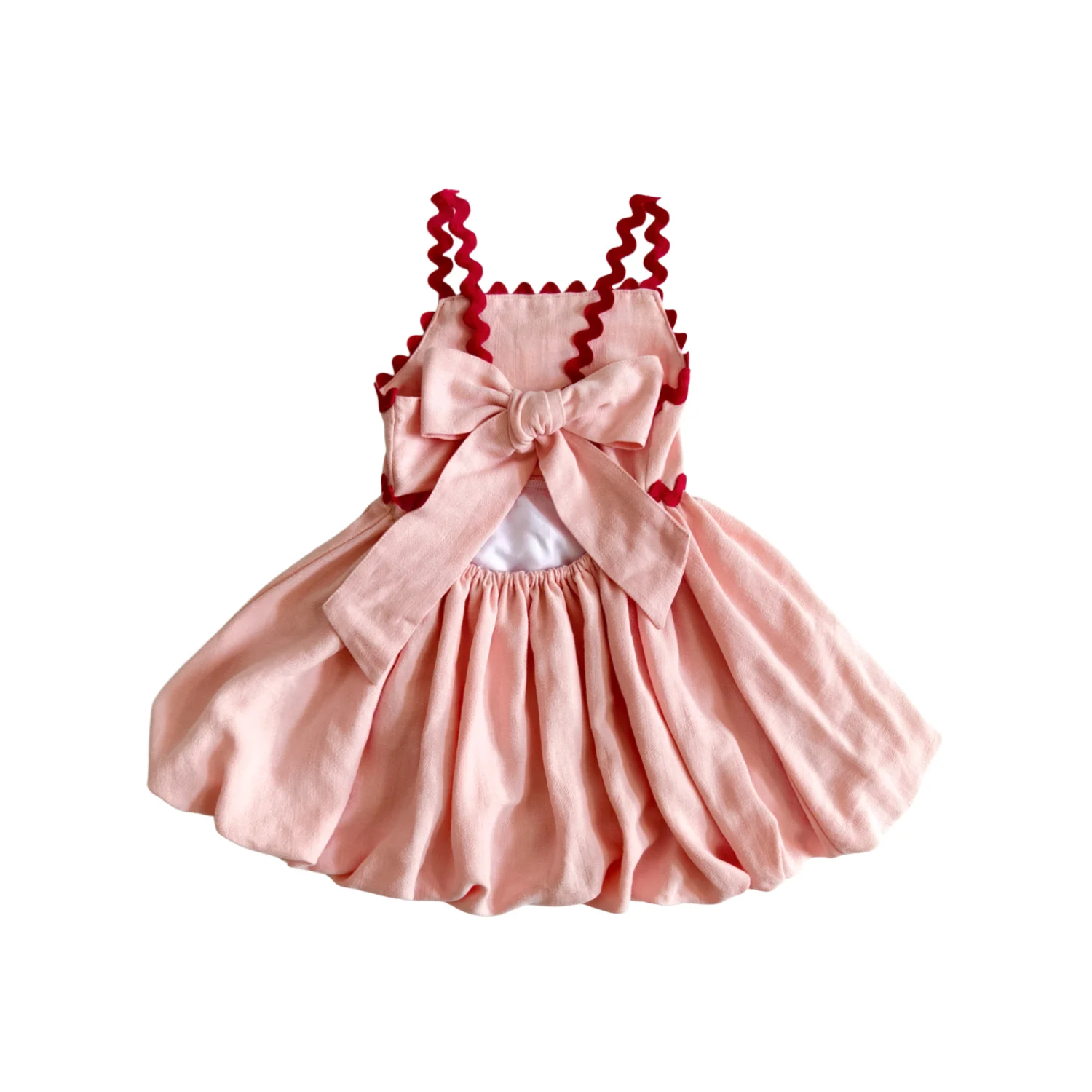 Girls' Flowing Ribbon Dress A-line Short Dress Fashionable Girls' Skirt Sleeveless Summer Baby Lightweight Clothing for 0-8T - Image 3