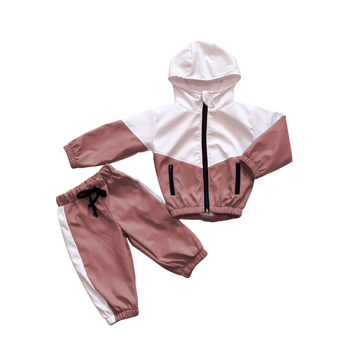 Spring & Autumn Kids Long-Sleeved Windbreaker Set Warm and Comfortable Lightweight Fabric Baby Clothing for Comfort Protection - Image 3