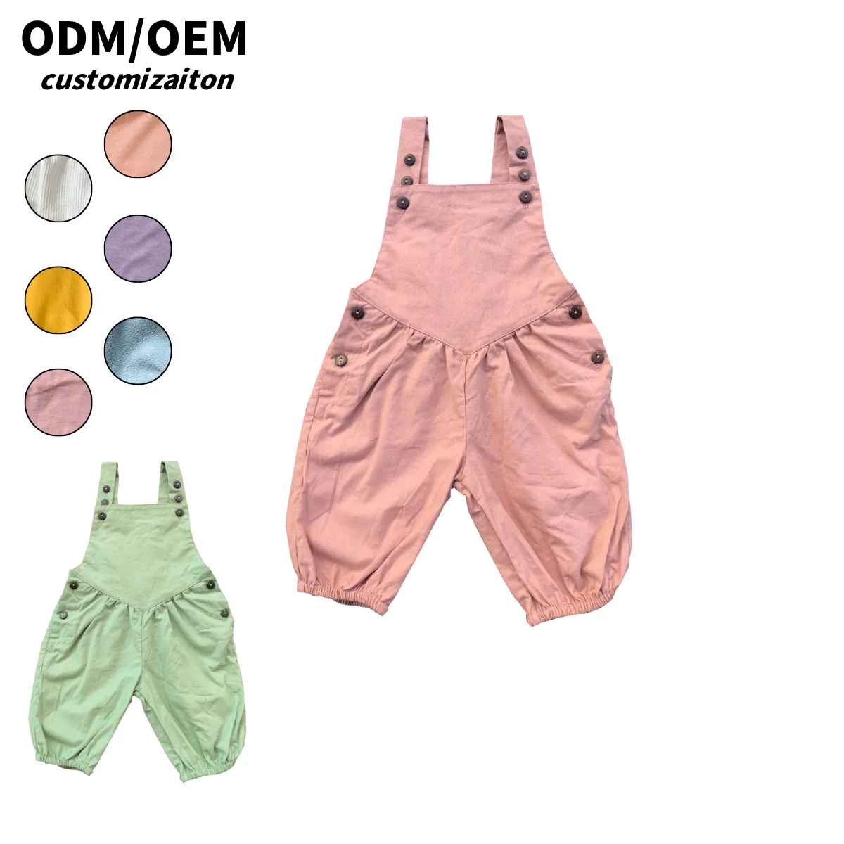 Factory Stylish Cotton and Linen Romper for Kids Breathable and Cool Short Design Baby Rompers