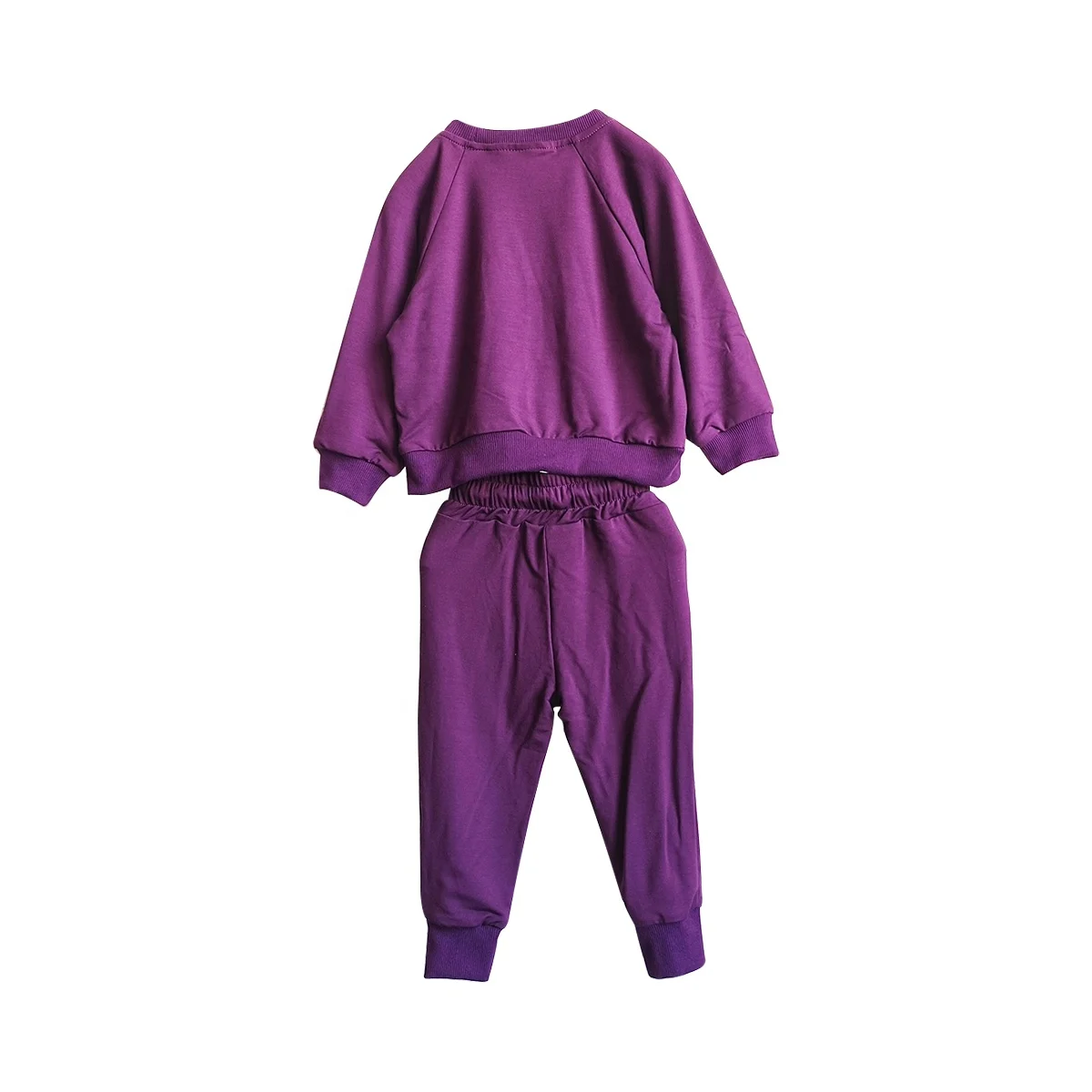 Custom Bamboo Baby Clothes Sets Sweatershirt Jogger Outfit Casual French Terry Tracksuit Clothes Set - Image 4