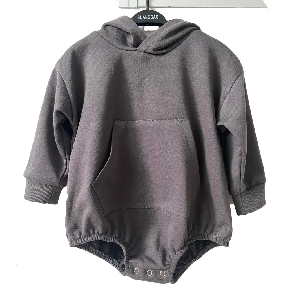 Baby Hooded Sweatshirt Long Sleeve Oversized Kids French Terry Bear Ear Onesie Hoodie with Pocket - Image 4