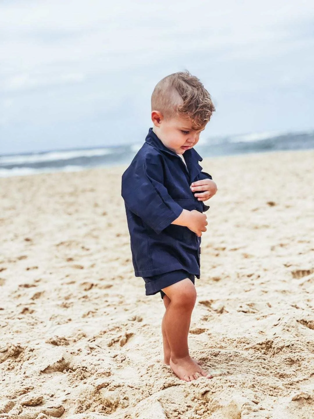 Custom Mommy and Me Baby Linen Cotton Blend Summer Short Linen Clothes Set - Image 5