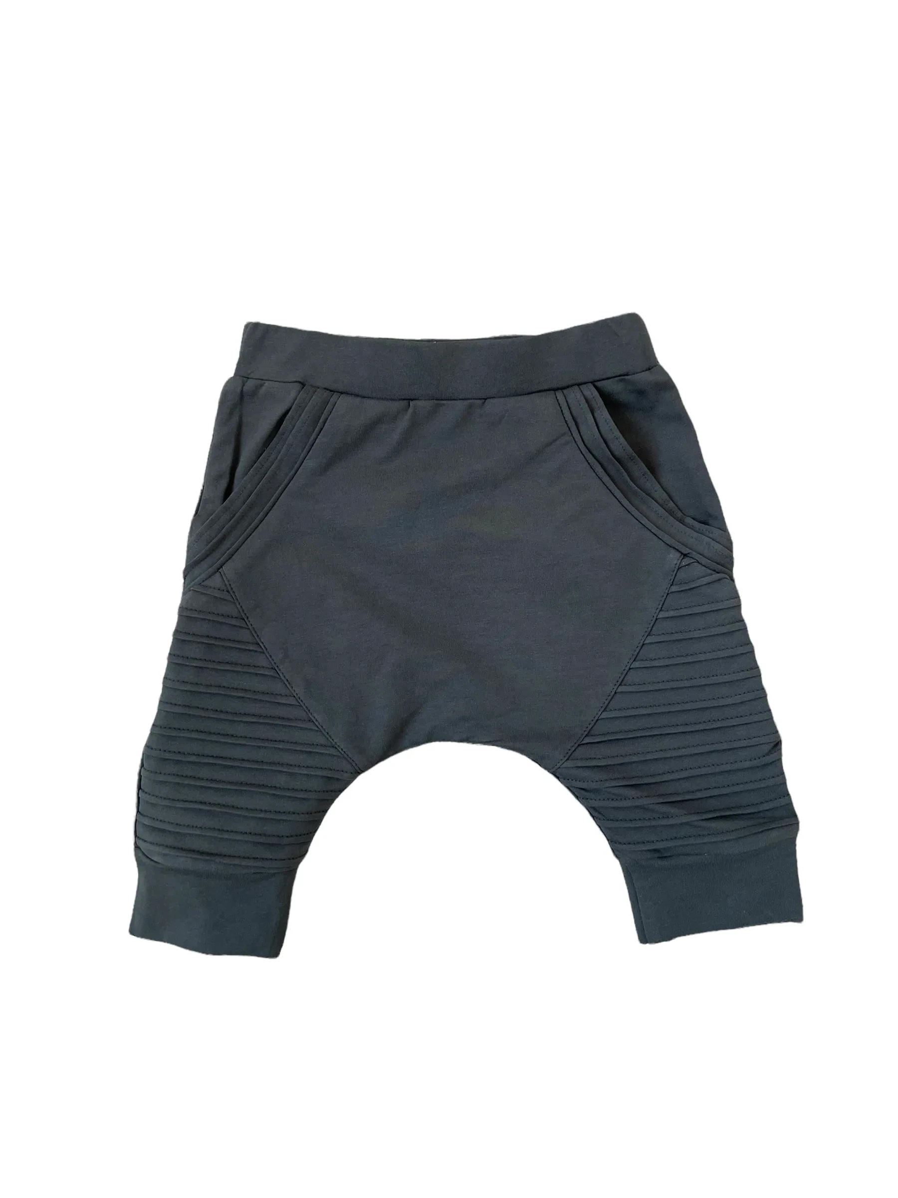 Costom Baby Toddler Little Kids Biker Shorts French Terry Functional Pockets Harem Sweatpants - Image 5