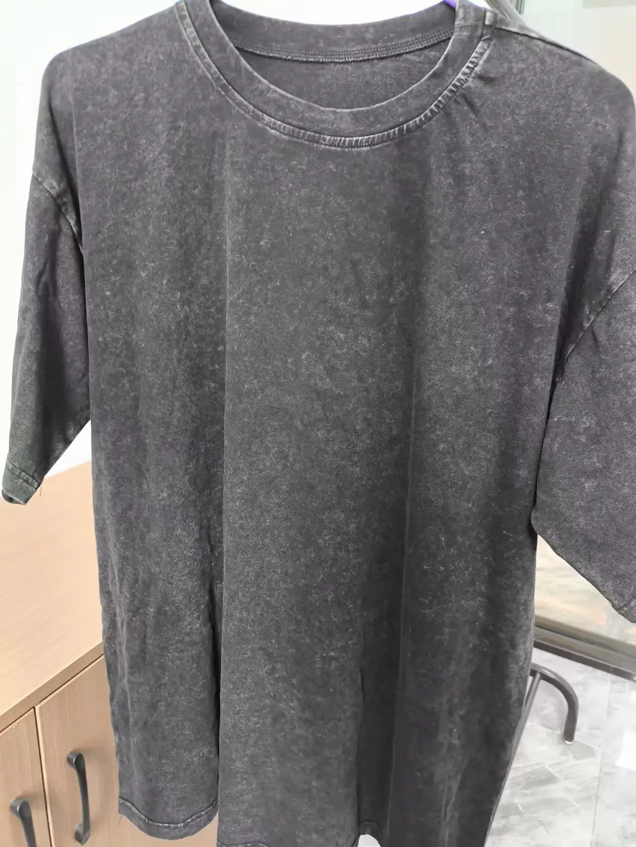 Custom Mom and Me Adult Baby Retro Acid Wash Oversized T-Shirt and Cycling Short Summer Clothes Set - Image 5