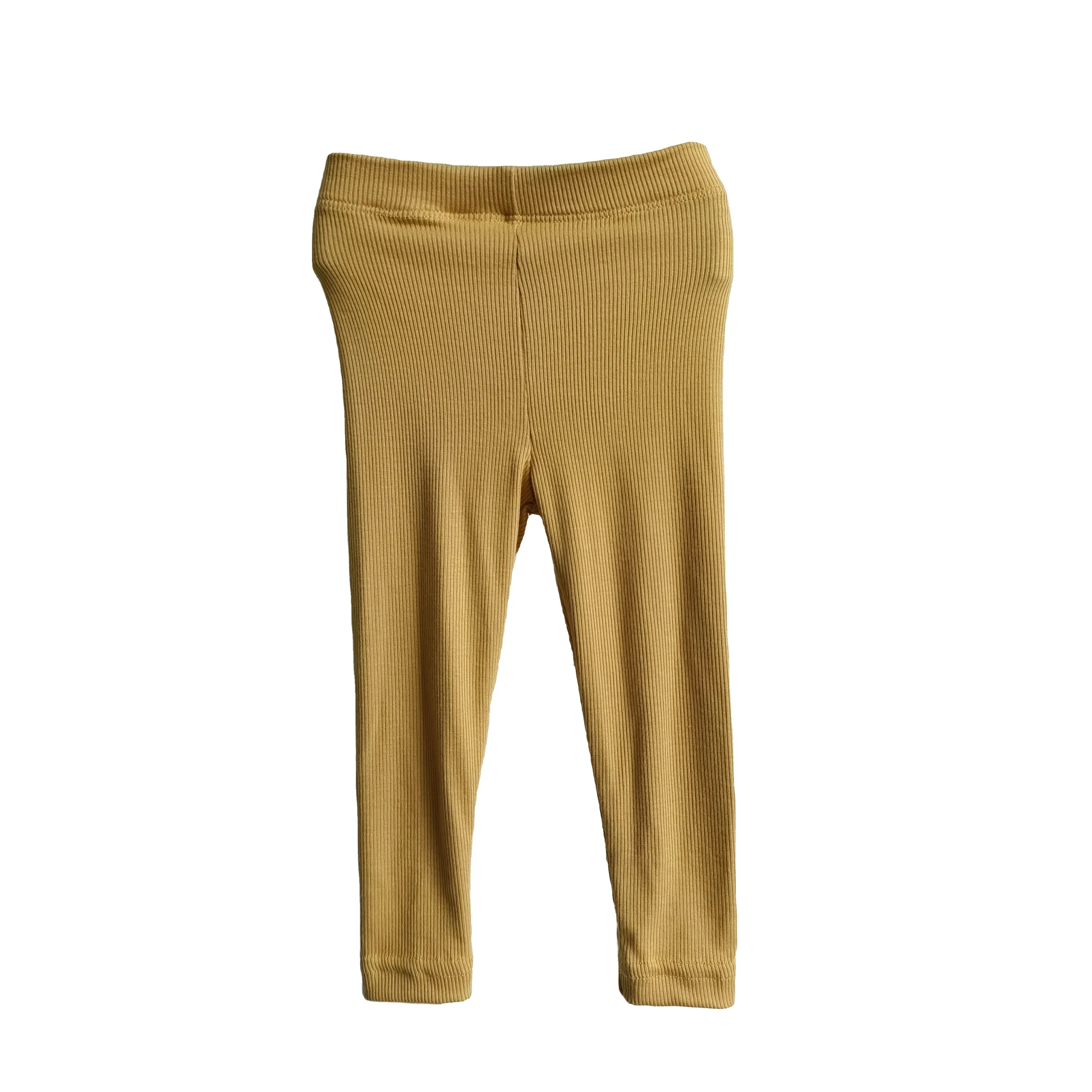 Girl Ribbed Leggings Spring Autumn Causal Elastic Stretch Tights Kids Long Straight Leg Pants - Image 2